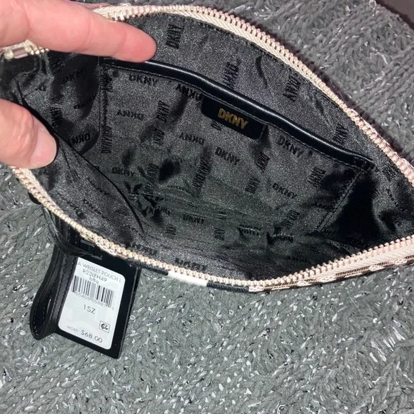 DKNY Monogram Brown and Cream Clutch - Picture 5 of 5